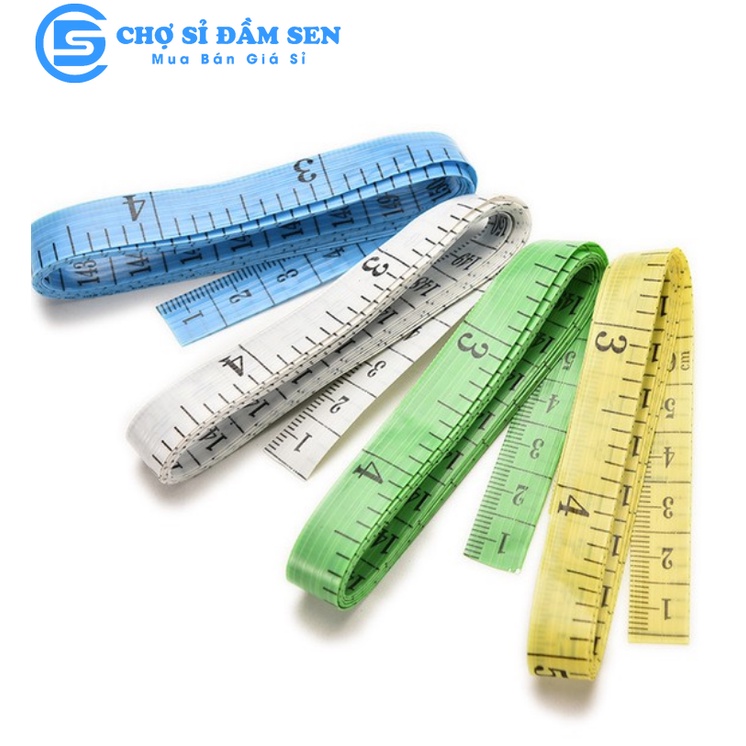 Thước dây may đo 3 vòng 150cm 60 inch bốn màu bằng nhựa siêu bền G393-thuocdaysoi