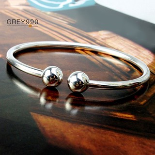 Women's Silver Plated Open Hand Bangle Bracelet