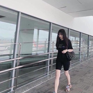 Quần legging lửng chất thun co giãn 4 chiều ôm dáng nâng mông