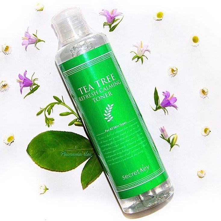 Nước Hoa Hồng Secret Key TeaTree Refresh Calming Toner 248ml + Tặng Bông tẩy trang Ipek 80 miếng