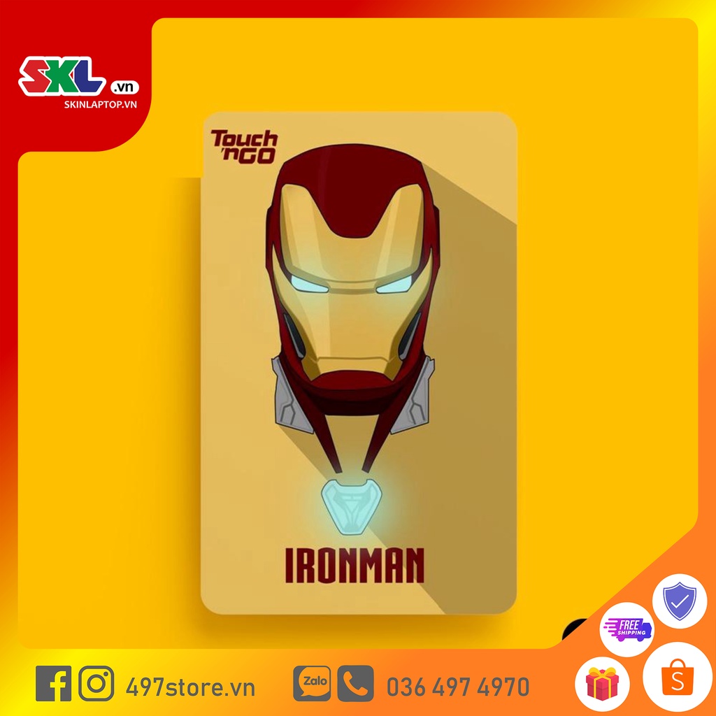 Skin Card Avengers  - Miếng Dán ATM, Thẻ Xe, Thẻ Từ, Thẻ Chung Cư - Chất Liệu Chống Xước - Chống Nước