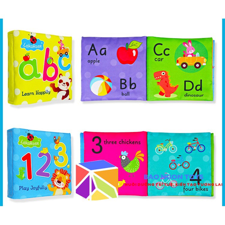 SÁCH VẢI TIẾNG ANH LAKAROSE NHIỀU CHỦ ĐỀ - QUYỂN TỪ ĐIỂN ĐẦU TIÊN CHO BÉ - BAO NGON TOYS