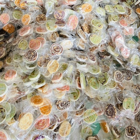 Kẹo dừa non cuộn mix 7 vị - Túi 1 kg