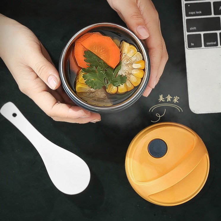 Cà Mên Giữ Nhiệt Đựng Canh Ủ Cháo GOURMET 500ml Lõi Inox Cao Cấp 304 - Tặng Kèm Muỗng | BigBuy360 - bigbuy360.vn