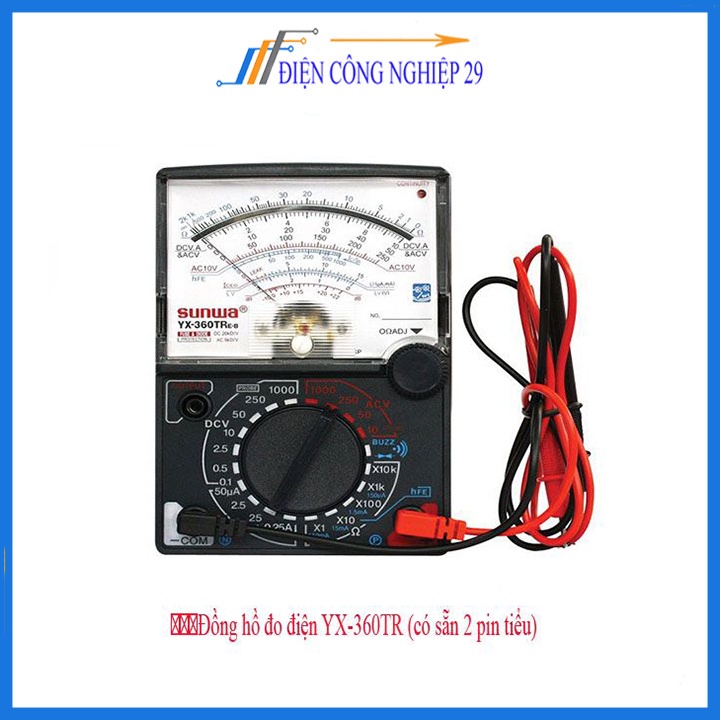 Đồng Hồ Đo Điện Dây Kim SAMWA YX-360TR Tặng 1 Pin 9V + 2 Pin 1,5V AA