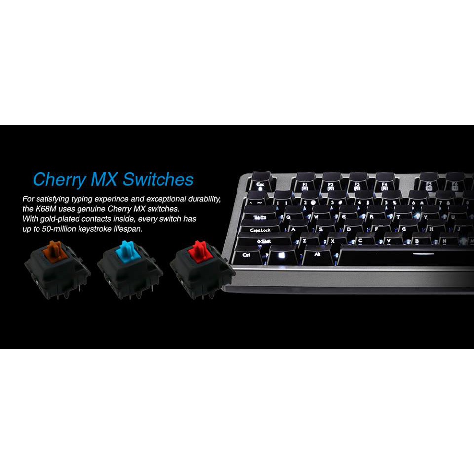 Phím cơ IRock K68MS Cherry MX (tặng pad IRock IRC11)