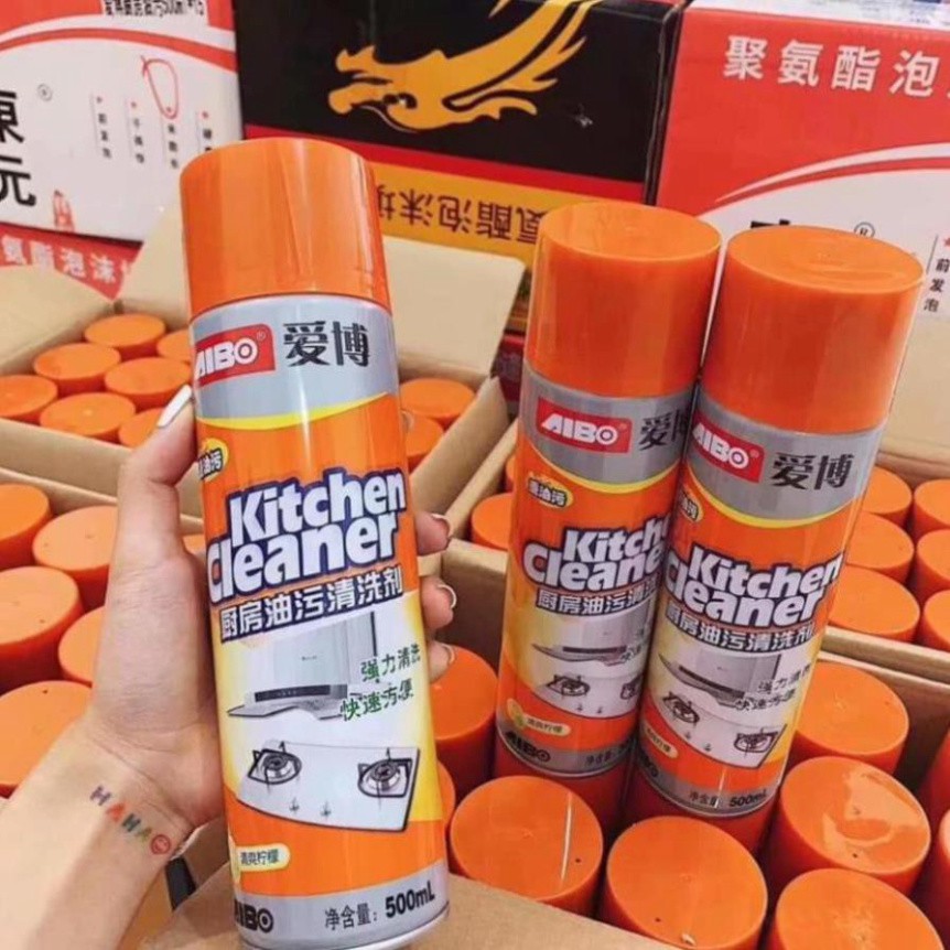 Sẵn Bình Xịt Tẩy Bếp, Xịt Bọt Tuyết Đa Năng, Tẩy Dầu Mỡ, Tẩy Vết Bẩn Kitchen Cleaner 500ml Tiện Dụng Sẵn .