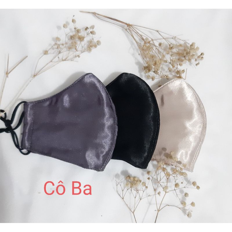 khẩu trang vải phi lụa 3 lớp (được chọn màu) | BigBuy360 - bigbuy360.vn