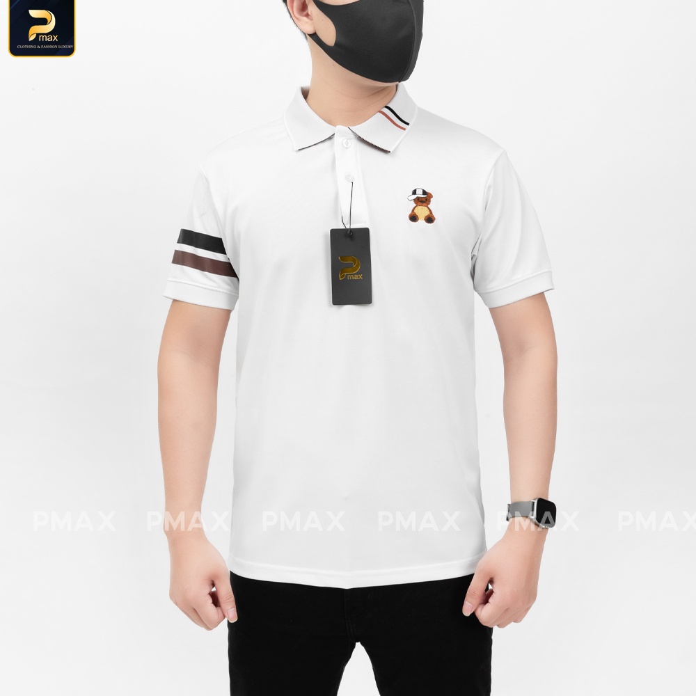Áo polo nam cổ bẻ gấu Teddy PMAX thun basic ngắn tay chất CVC cá sấu vải mát trẻ trung (5 màu)