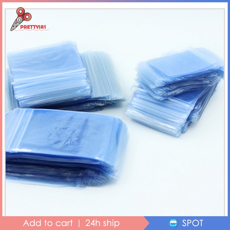 [Prettyia1] 100 Túi Zip Trong Suốt Có Thể Đóng Lại Dùng Đựng Trang Sức