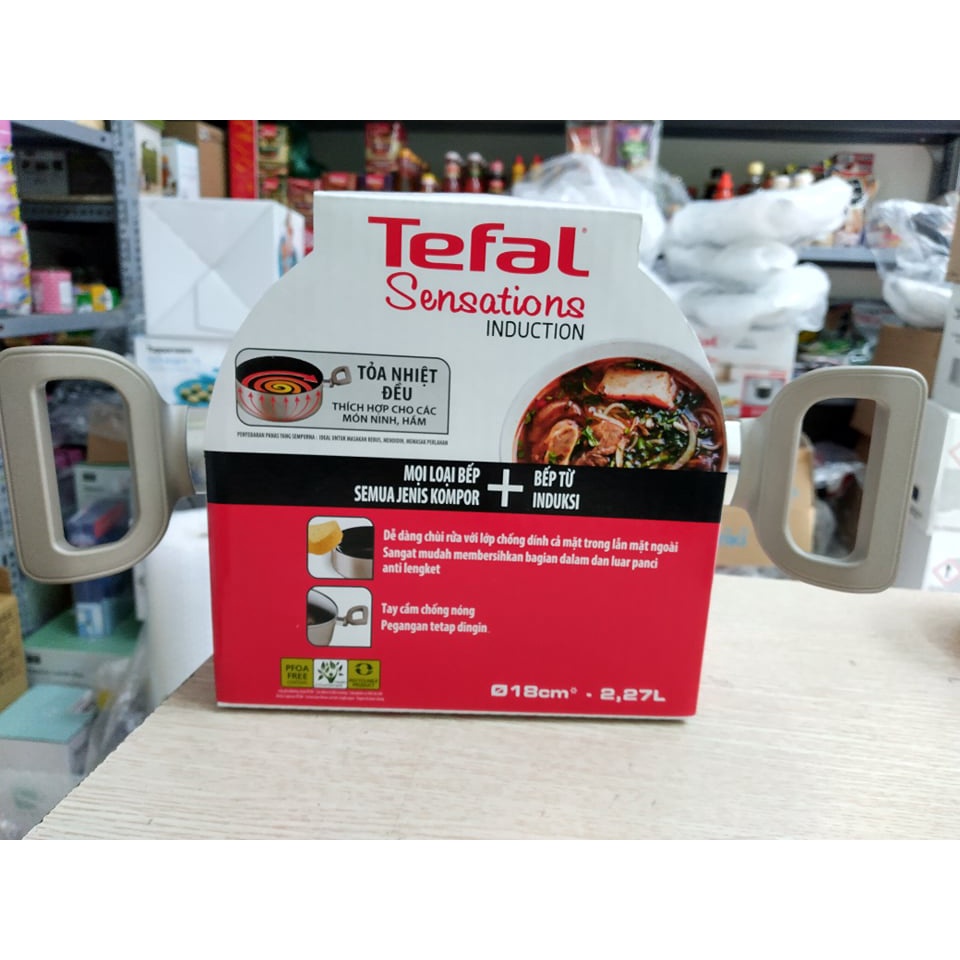 Nồi chống dính đáy từ Tefal Sensations size 18cm - Hàng chính hãng, sản xuất tại Việt Nam