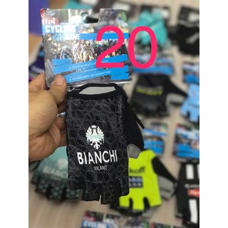 Găng tay team Bianchi đen chuyên dụng cho xe đạp thể thao các loại