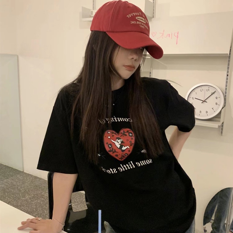 NRVP Áo Thun Nữ Oversize Cổ Tròn Thời Trang Hàn Quốc