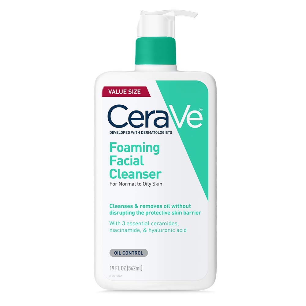 Sữa rửa mặt dịu nhẹ CERAVE Foaming Facial Cleanser da dầu big size 473ml 16oz