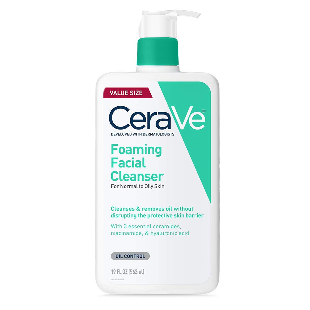 Sữa rửa mặt dịu nhẹ CERAVE Foaming Facial Cleanser  da dầu big  size 473ml 16oz