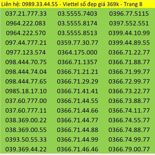 Mua Sim Số Đẹp Viettel - Sim Viettel trả trước