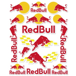 Đề Can Phản Quang Chống Thấm Nước Hình Red Bull Trang Trí Mũ Bảo Hiểm Xe Máy Honda Spooner