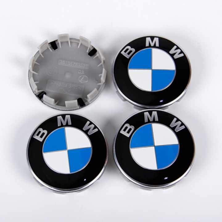 Logo chụp mâm, ốp lazang bánh xe ô tô BMW - Đường kính 68mm và 55mm - Nhựa ABS