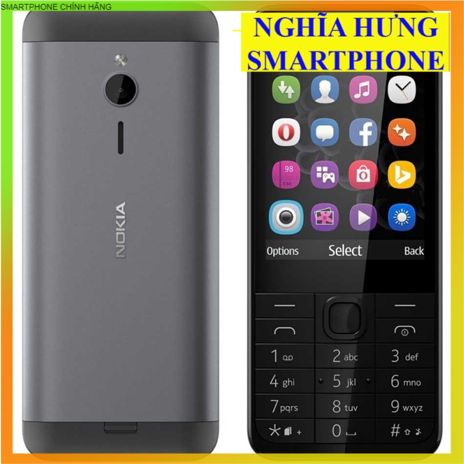 Điện thoại NOKIA 230 chính hãng, màn hình to, phím lớn, 2 sim, vỏ nhôm bền vô đối