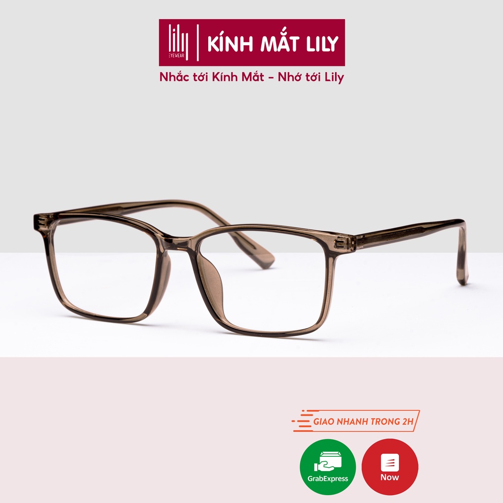 Kính gọng vuông nam nữ LILYEYEWEAR nhựa cứng cáp dễ đeo màu sắc thời trang 17166