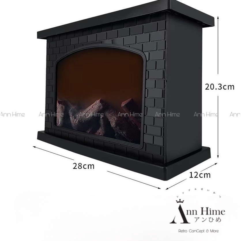 Đèn Led Hình Lò Sưởi Than Độc Đáo Trang Trí Thu Đông Halowen