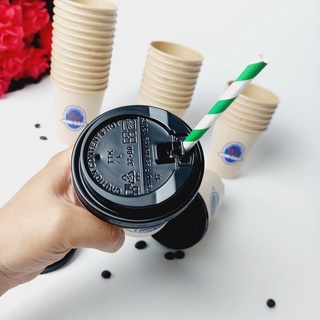 50 chiếc cốc giấy nắp đen 240ml - 8oz MINI CAFE