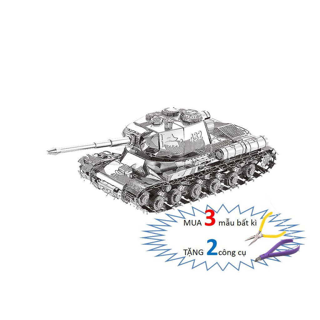 Mô Hình Lắp Ghép kim Loại 3D Xe Tăng IS-2