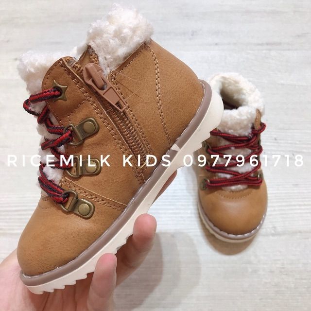 [XẢ SOCK] Giày cao cổ lót lông cừu Prmark cho bé
