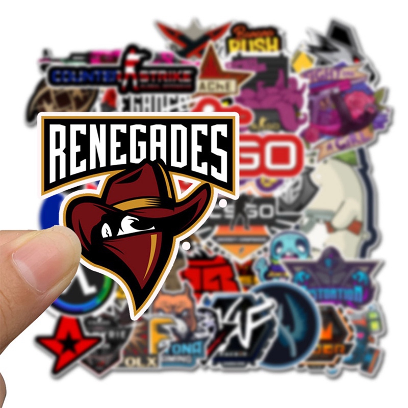 50 Sticker Dán Tường Chống Thấm Nước Hình Cs Go