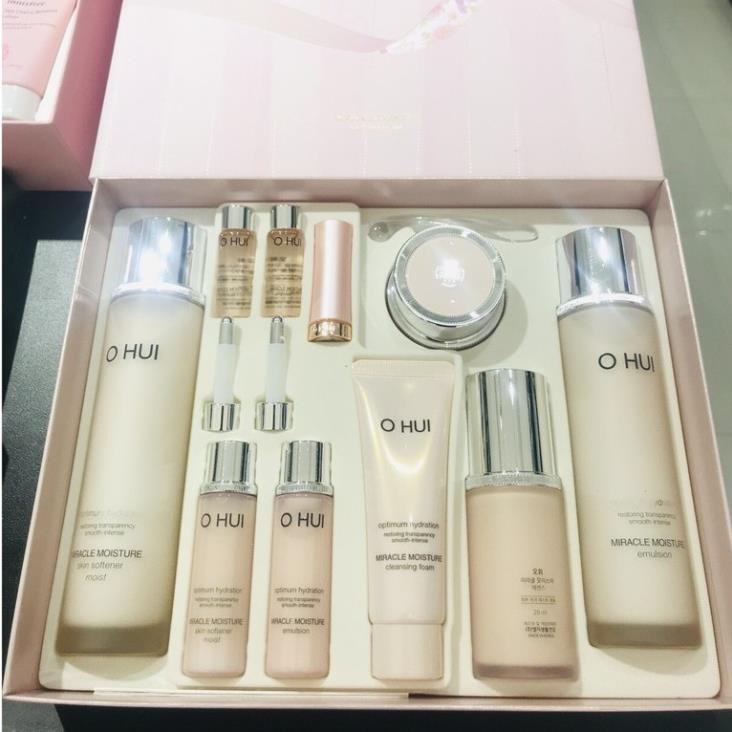 [HOẢ TỐC HN] SET DƯỠNG ẨM DA TRẮNG HỒNG Ohui Miracle Moisture Special Set ( 8 sản phẩm)