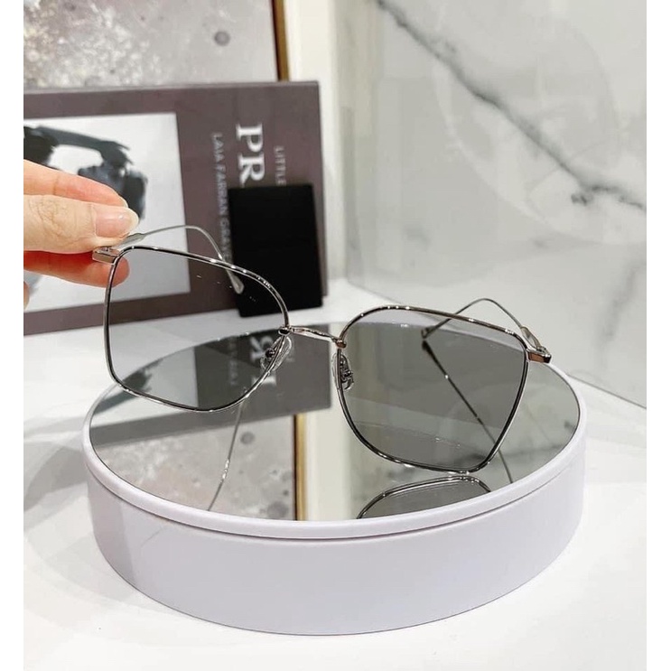 Kính râm gọng kim loại ghi xám Mai Phương Bùi-Kr018