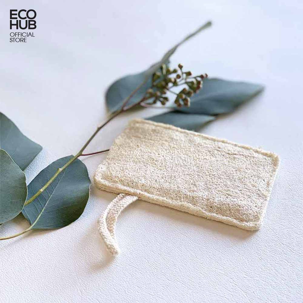 Xơ mướp rửa bát ECOHUB, Có dây treo, thân thiện, Size: 7x11cm (Zero Waste Starter) | EH050