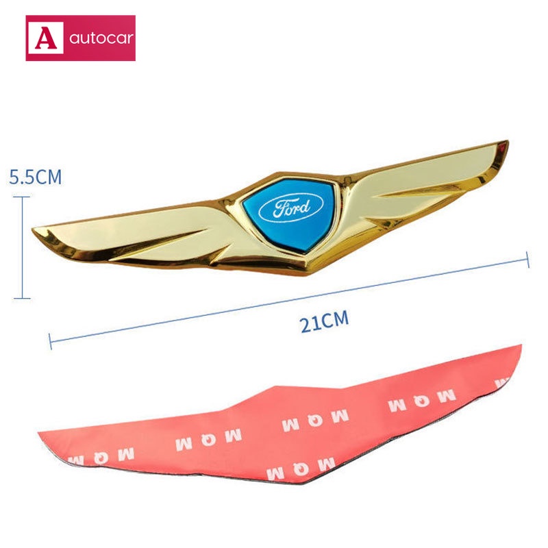 Miếng Dán Trang Trí Nắp Capo Xe Hơi Ford Hình Cánh Thiên Thần Bằng Kim Loại
