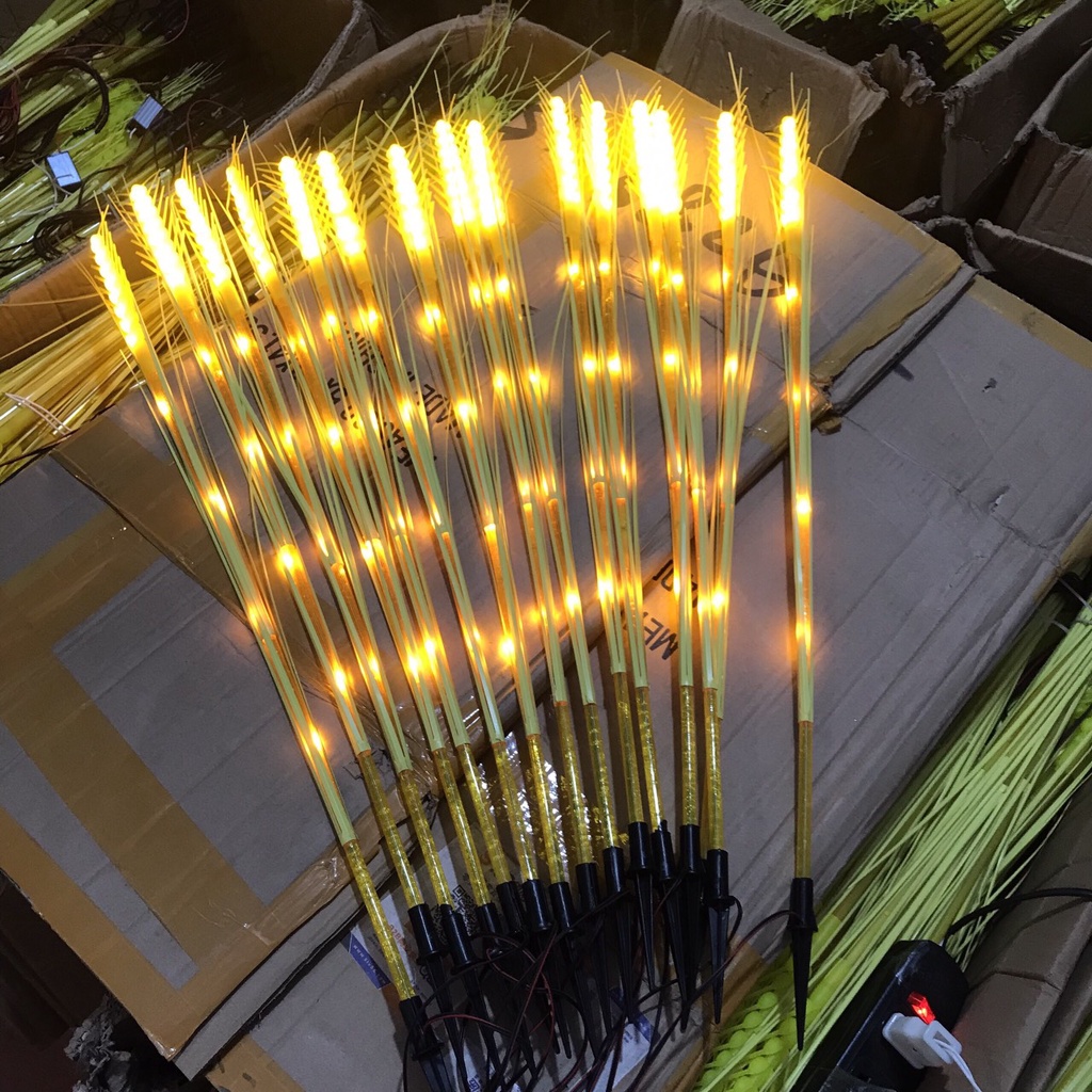10 Bông lúa đèn led ánh kim thu hút TÀI LỘC tặng kèm phích cắm