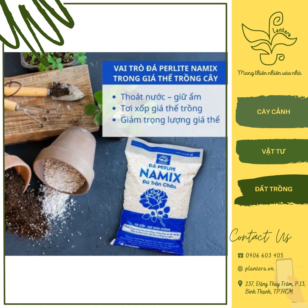 Đá perlite trân châu siêu nhẹ Namix gói 5dm3 - Giá thể - đá perlite