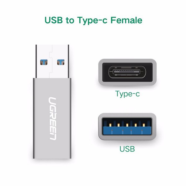 Đầu chuyển USB 3.0 to USB Type-C chính hãng Ugreen UG-30705 cao cấp