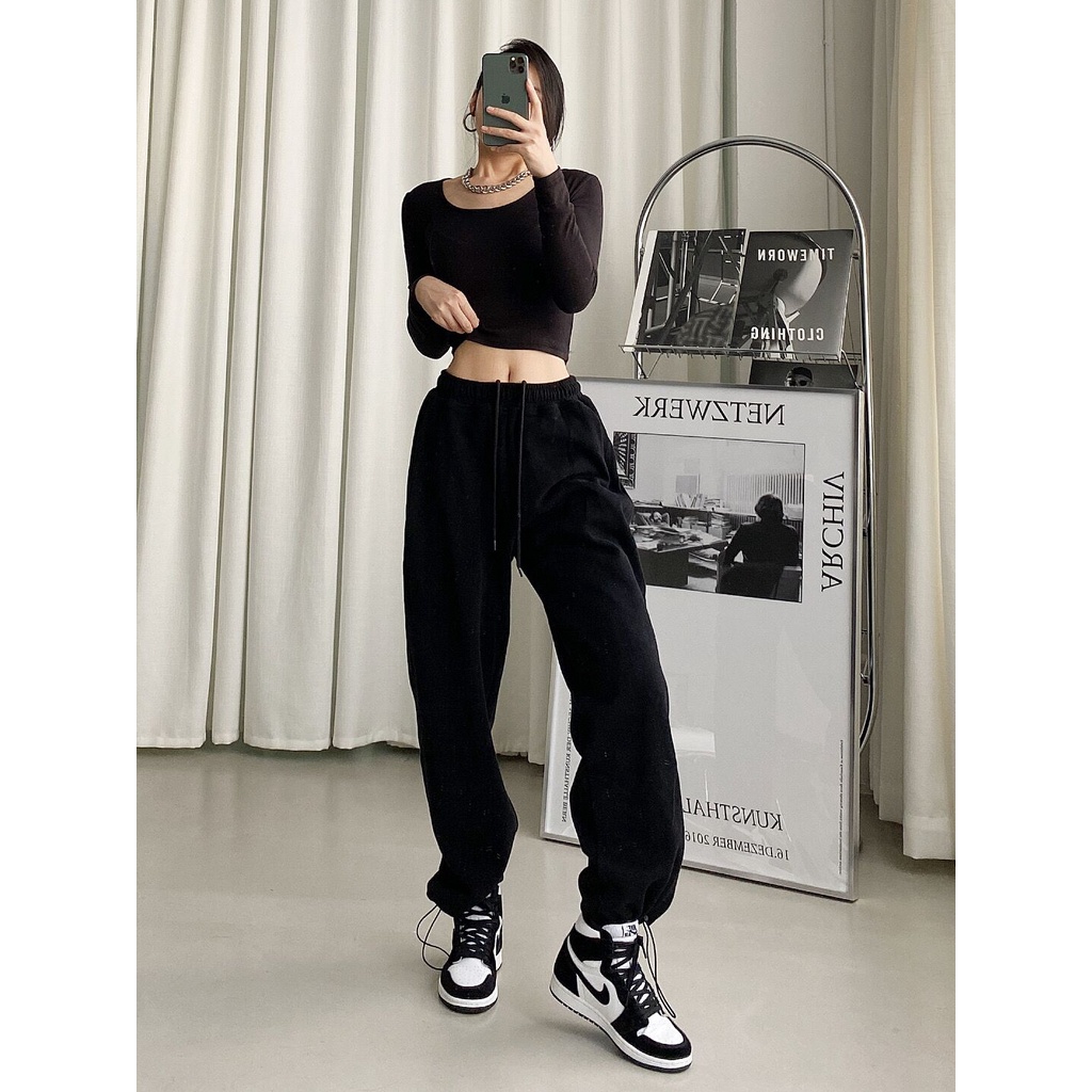 Porozi  Quần thể thao  lưng cao thời trang Hàn cho nữ