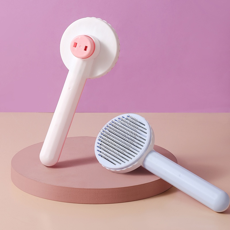 Lược chải lông cho chó poodle phốc sóc mèo thú cưng có nút bấm giá rẻ Pancake