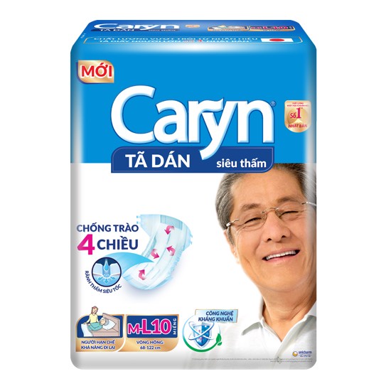 Tã Dán Người Lớn Caryn Siêu Thấm Size M10-ML10-XL20