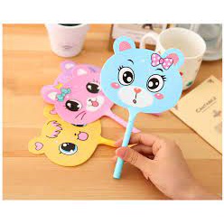 Bút bi mực xanh thiết kế kiêm quạt cầm tay tiện dụng