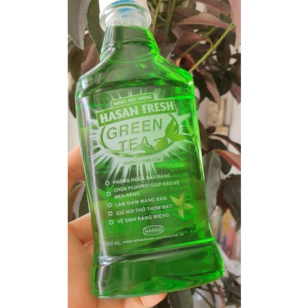 Nước súc miệng vị trà xanh Hasan Fresh Green Tea 300ml - Đông Anh Pharmart