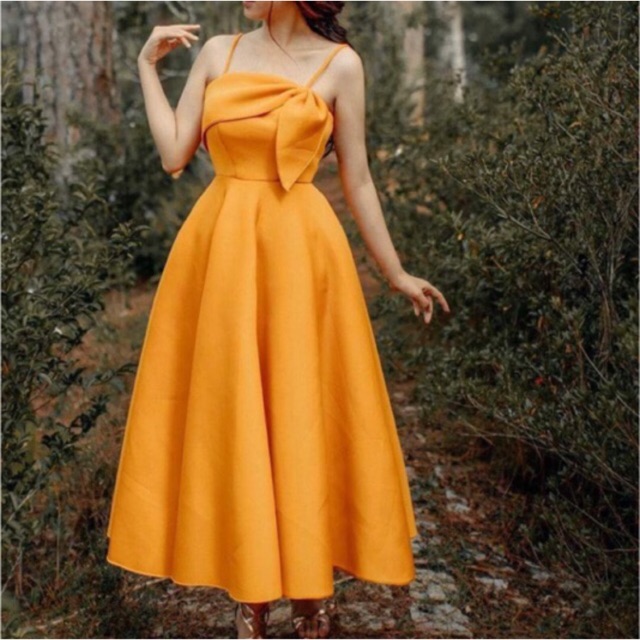 Đầm voan hoa 2 dây trễ vai kết hoa ngực TRIPBLE T DRESS - Free size dưới 54kg - MS102HD