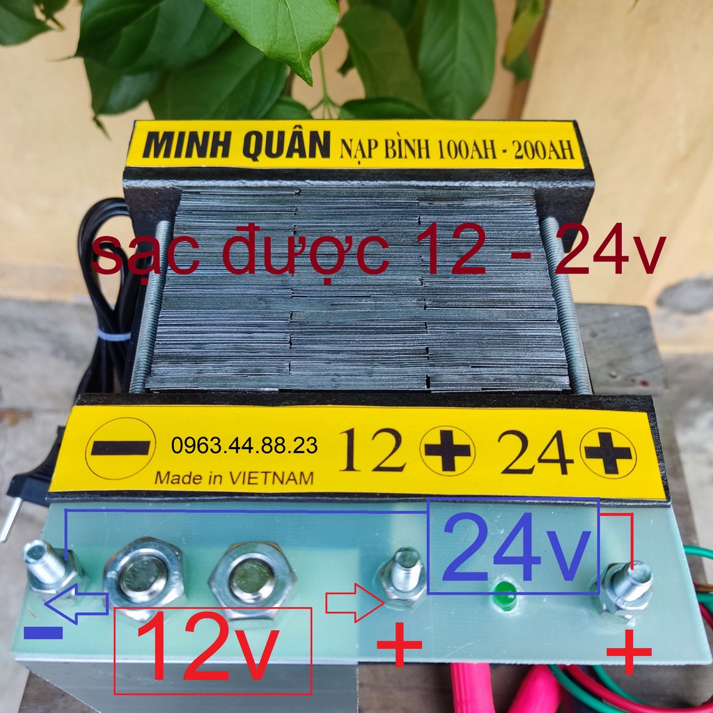 Máy Nạp Ắc Quy -Sạc Ắc Quy 25A-200A 100% Dây Đồng Hàng Việt Nam Chất Lượng Cao BH 12 Tháng