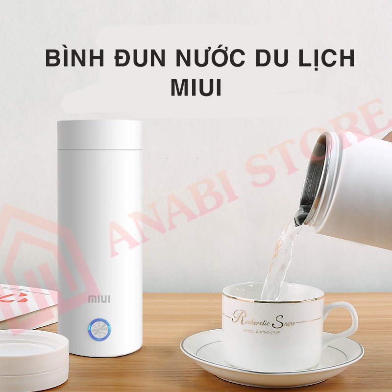 Bình Đun Nước, Pha Sữa Du Lịch MERKUR - Ấm Siêu Tốc Tiện lợi Nhỏ Gọn ( tặng kèm ổ chuyển đổi )