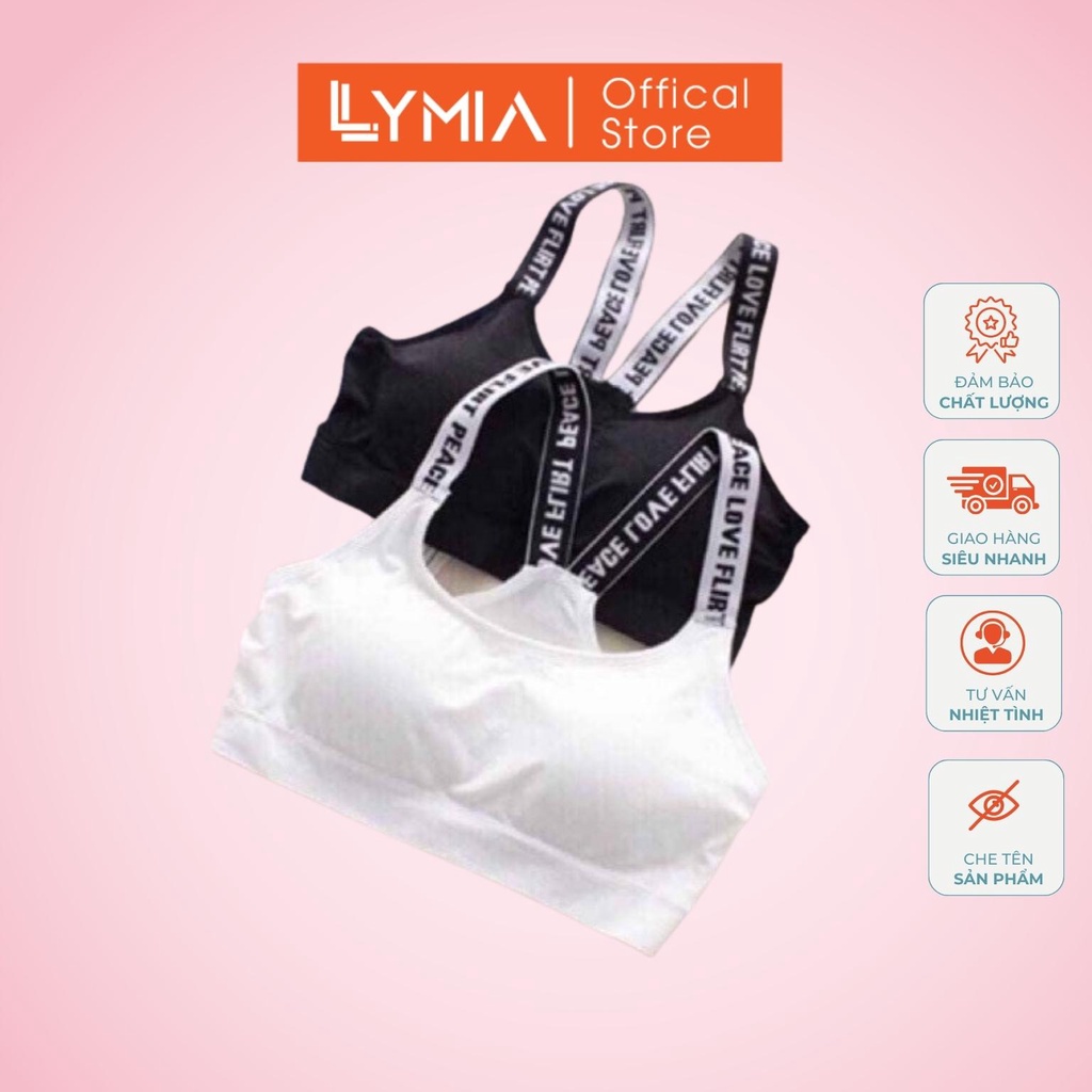 Áo bra nữ , áo tập gym quai in chữ thể thao LYMIA 5043