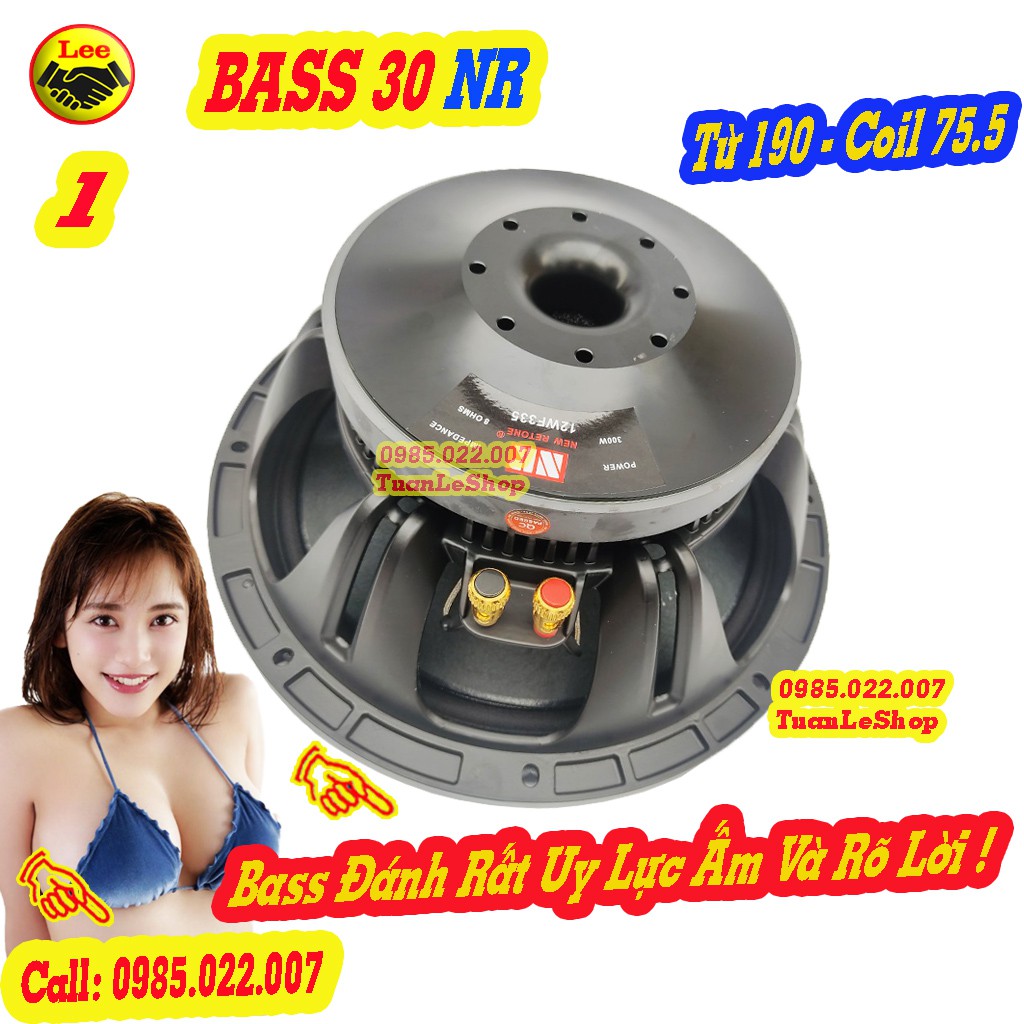LOA BASS 30 NR TỪ 190 COIL 75,5 – LOA RỜI BASS 3 TẤC -  GIÁ 1 CHIẾC LOA NHẬP KHẨU CAO CẤP
