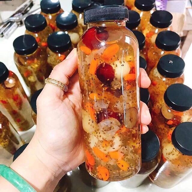 Chai Nhựa Pet Tròn Nắp Đen Cổ To 500ml (đựng chè dưỡng nhan) | BigBuy360 - bigbuy360.vn