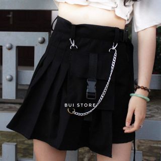 Quần váy ulzzang chain zip