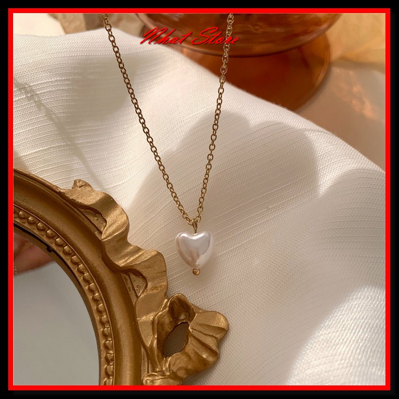 Vòng choker, dây chuyền nữ hình trái tim Nhatstore