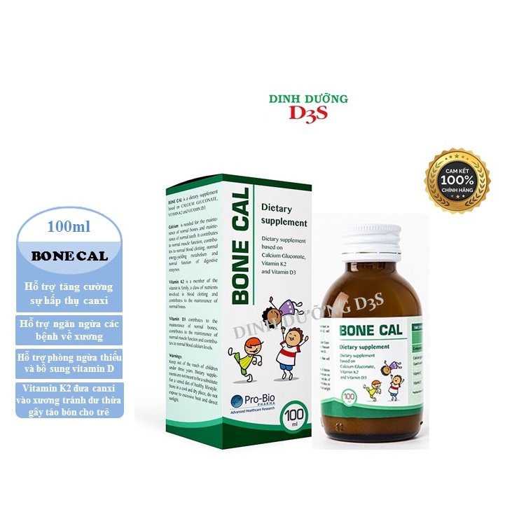[HOT] BONE CAL 100ml (Canxi Hữu Cơ) - THỰC PHẨM CHỨC NĂNG HỖ TRỢ THỂ CHẤT